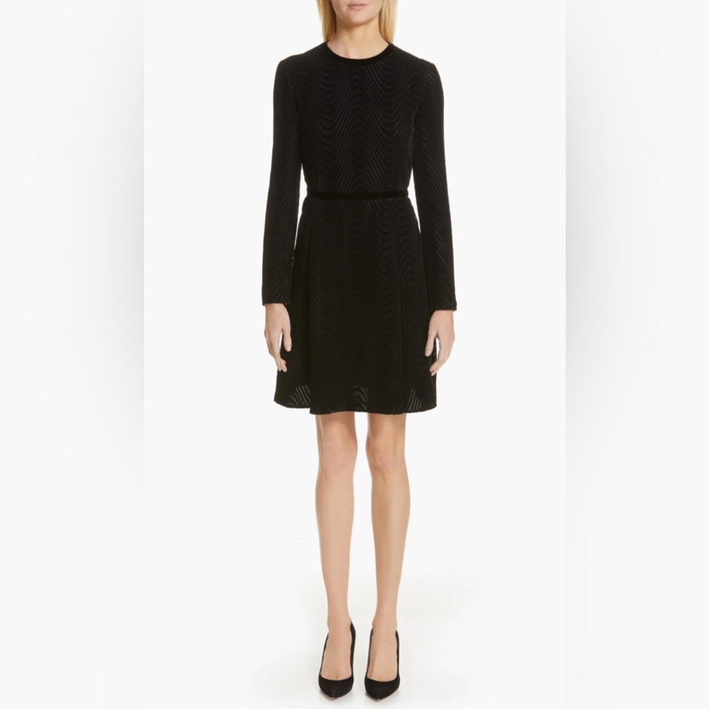 Emporio Armani open back flare dress NWT